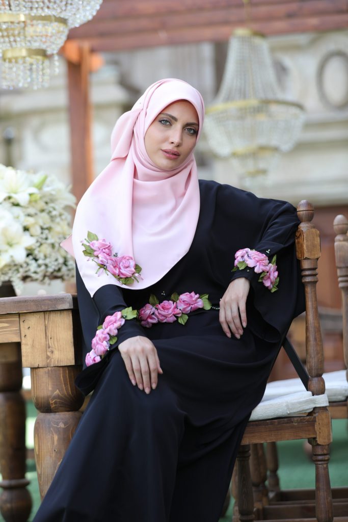 عبا ثمین ربان دوزی گل محمدی