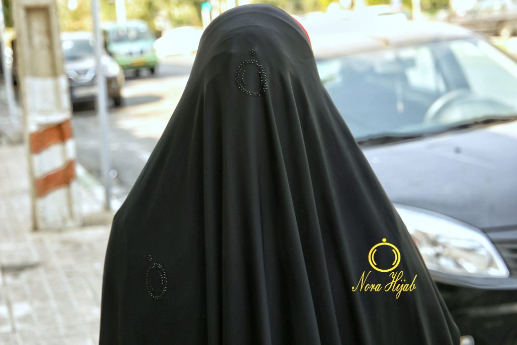 چادر عربی اصیل تمام نگین لوگو