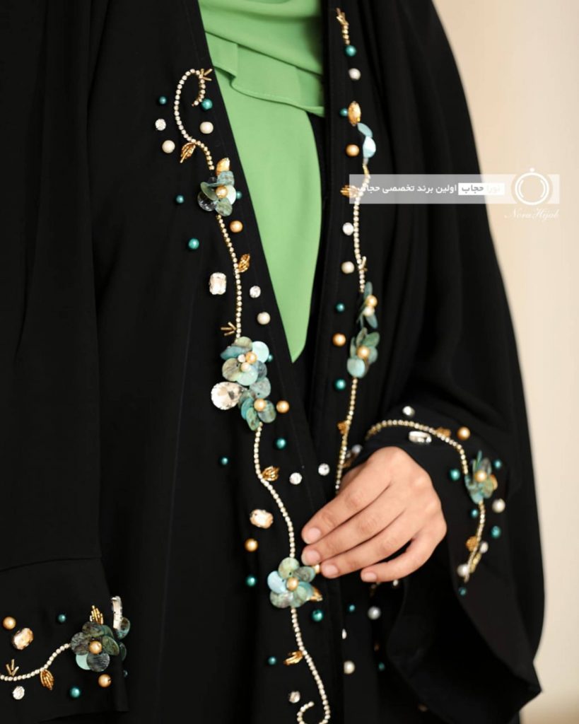 چادر عربی عبایی جواهر دوزی (بنر)