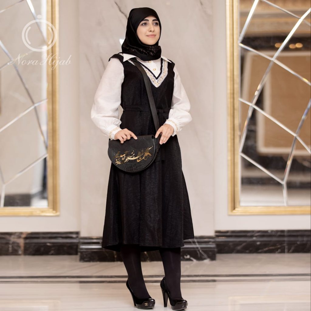 پیراهن نوجوان مدل مهناز مشکی 2