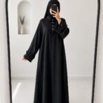 عبا مشکی مروارید طیما