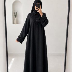 عبا مشکی مروارید طیما